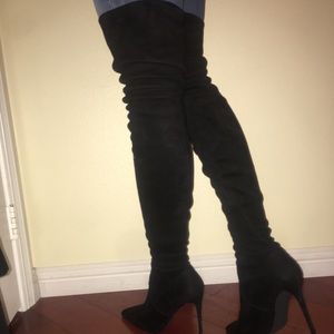 Steve Madden Dominique black thigh high boots